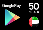 بطاقة جوجل بلاي 50 درهم (المتجر اﻹماراتي تعمل داخل الإمارات فقط)